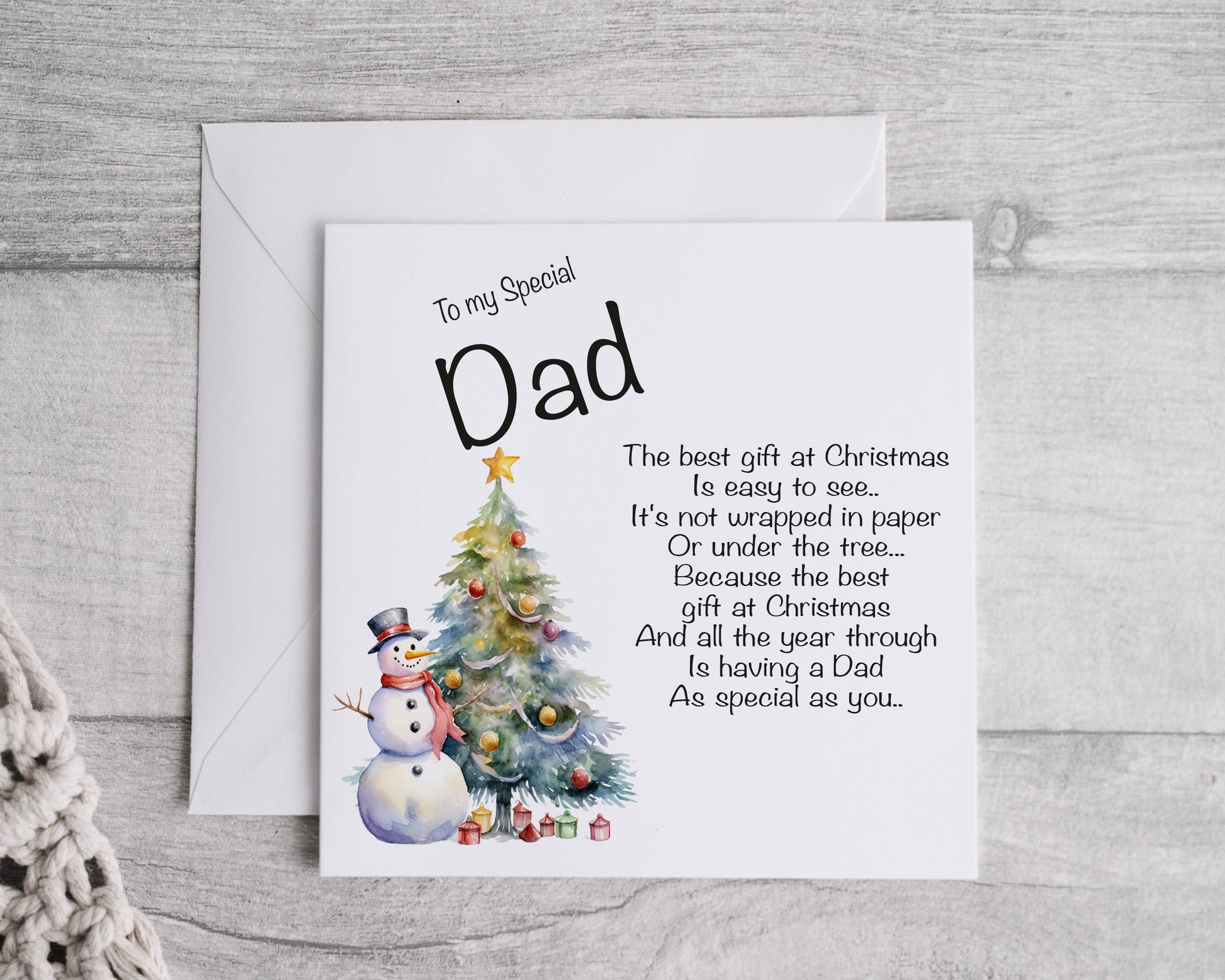 Dad Poem christmas Card - Blueskys creation