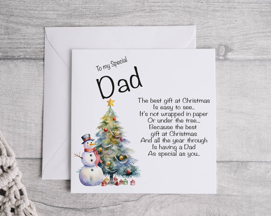 Dad Poem christmas Card - Blueskys creation