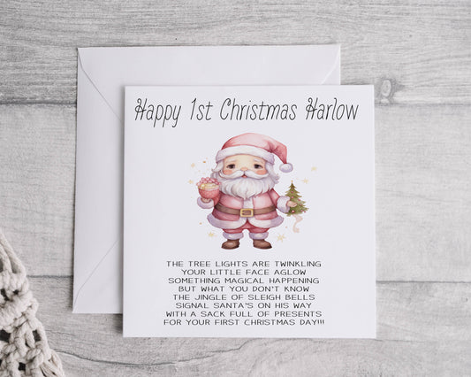 Santa 1st christmas card - Blueskys creation