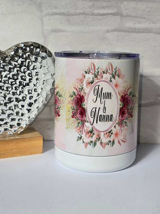 Floral tumbler bugundy - Bluesky's creation