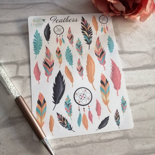 Feather Icon Stickers | Planning Daily Diary Set