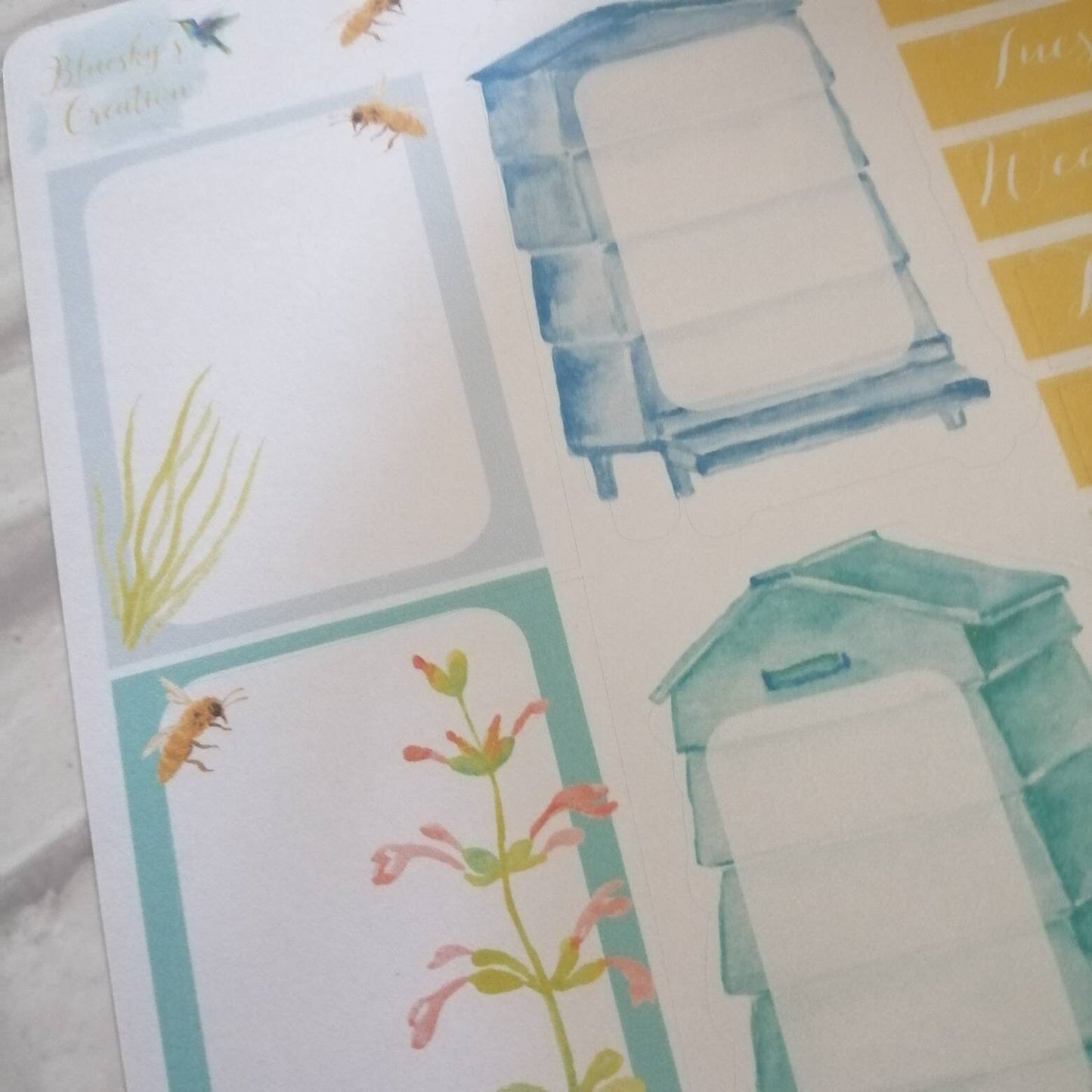 Honey Bee Planner Stickers | Hive Planning Stationery | Daily Diary Week Layout Box Set
