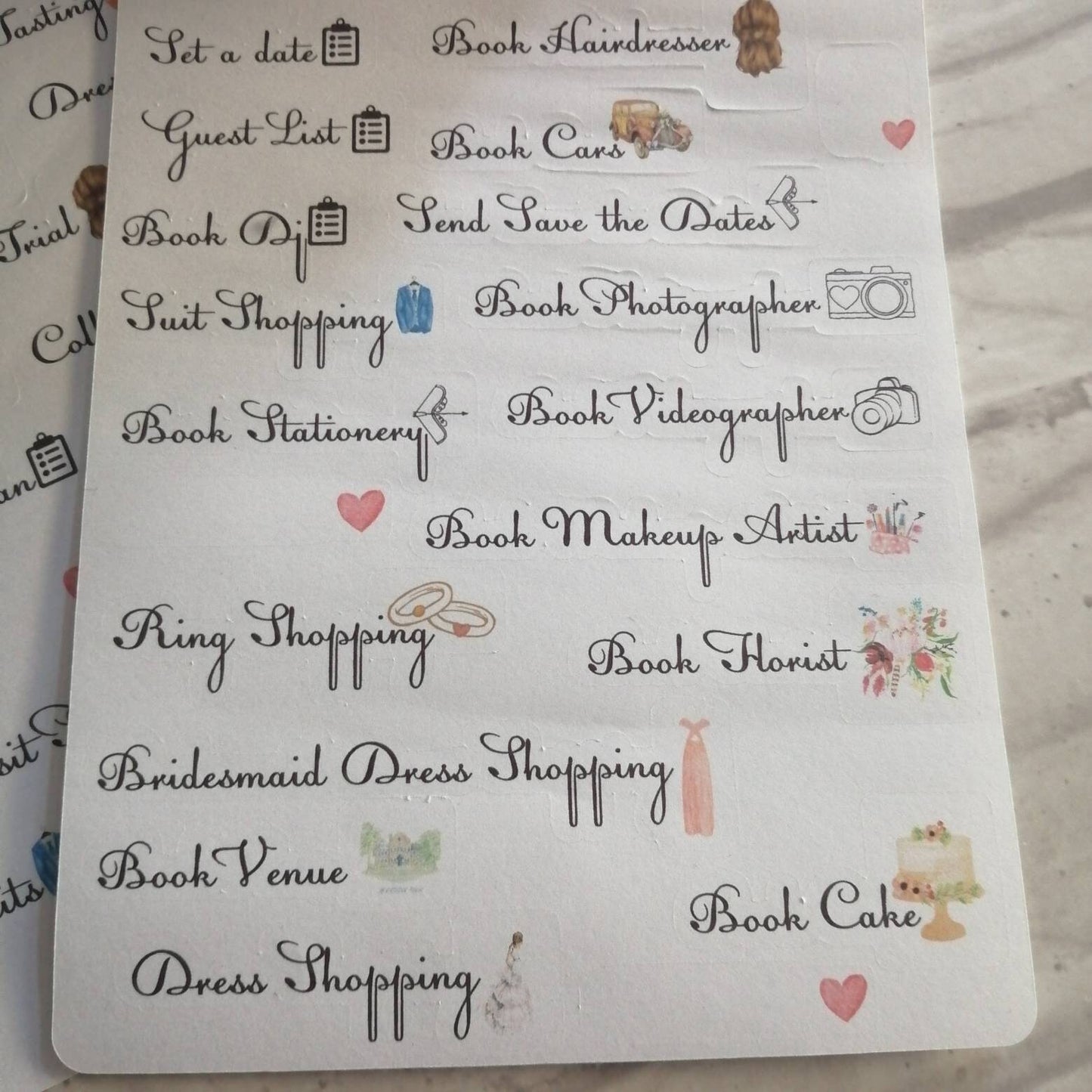 Wedding Planning Check List | Timeline Sticker Set | Bride Diary