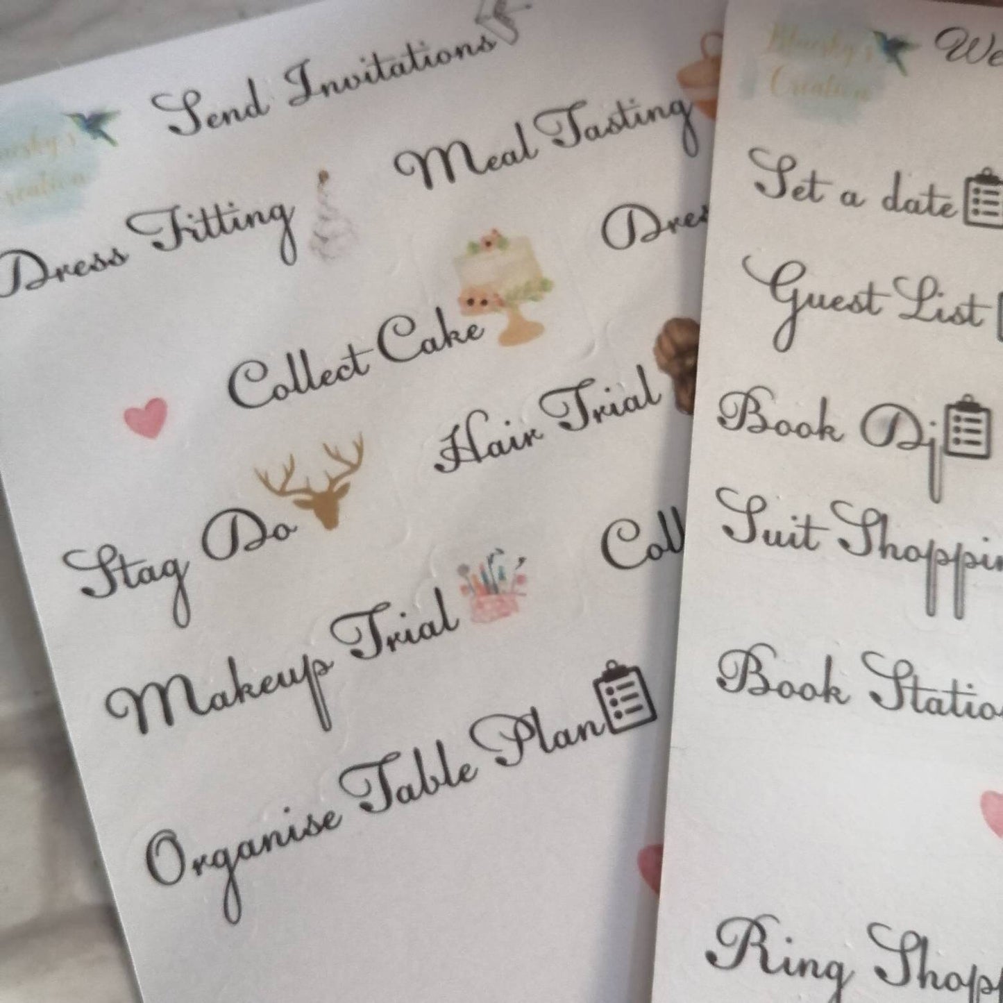 Wedding Planning Check List | Timeline Sticker Set | Bride Diary
