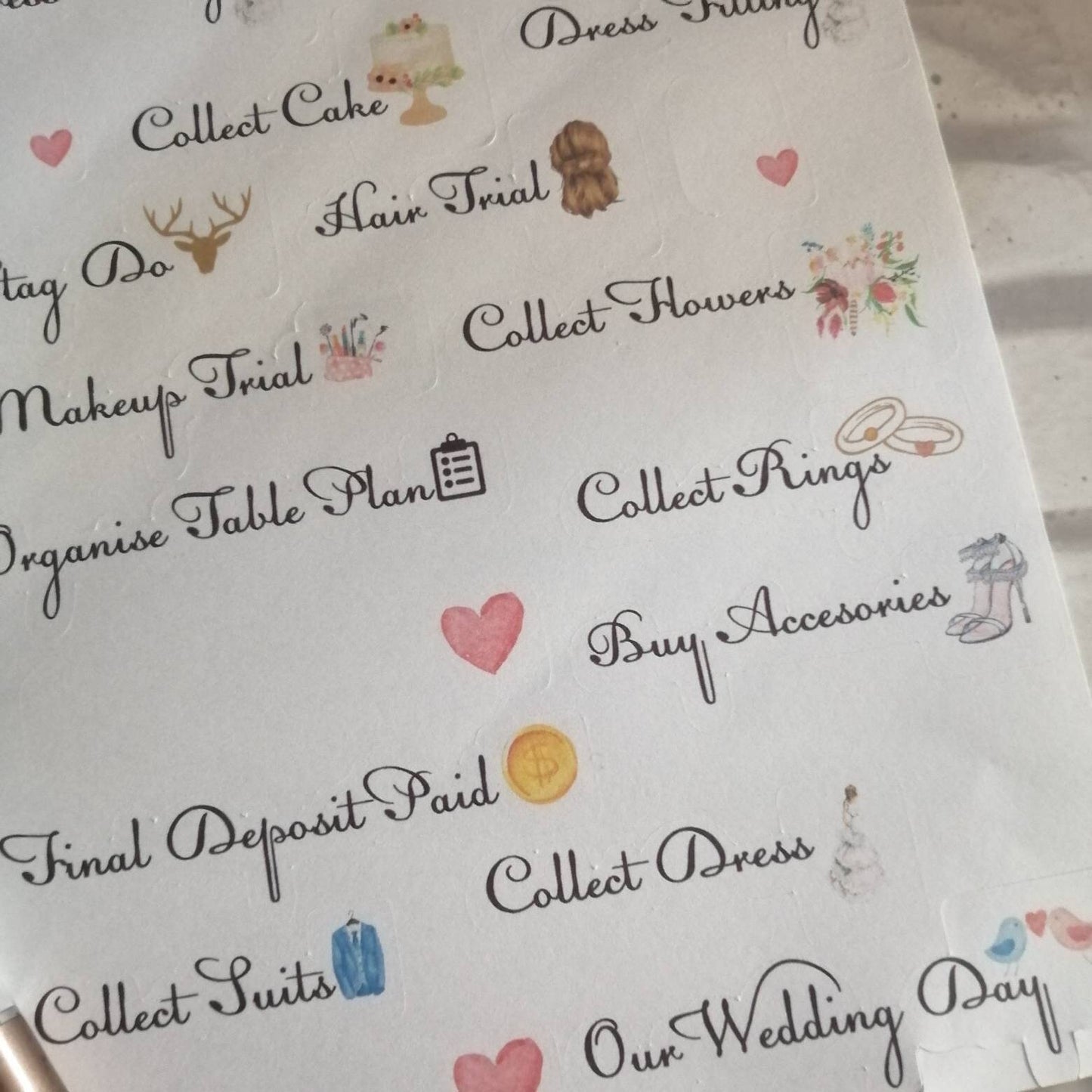 Wedding Planning Check List | Timeline Sticker Set | Bride Diary
