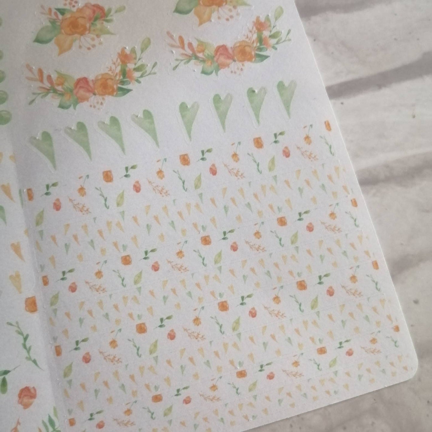 Peach Floral Happy Planner Sticker Set | Weekly Planning Decoration | Daily Diary Bullet Jornal Stationery