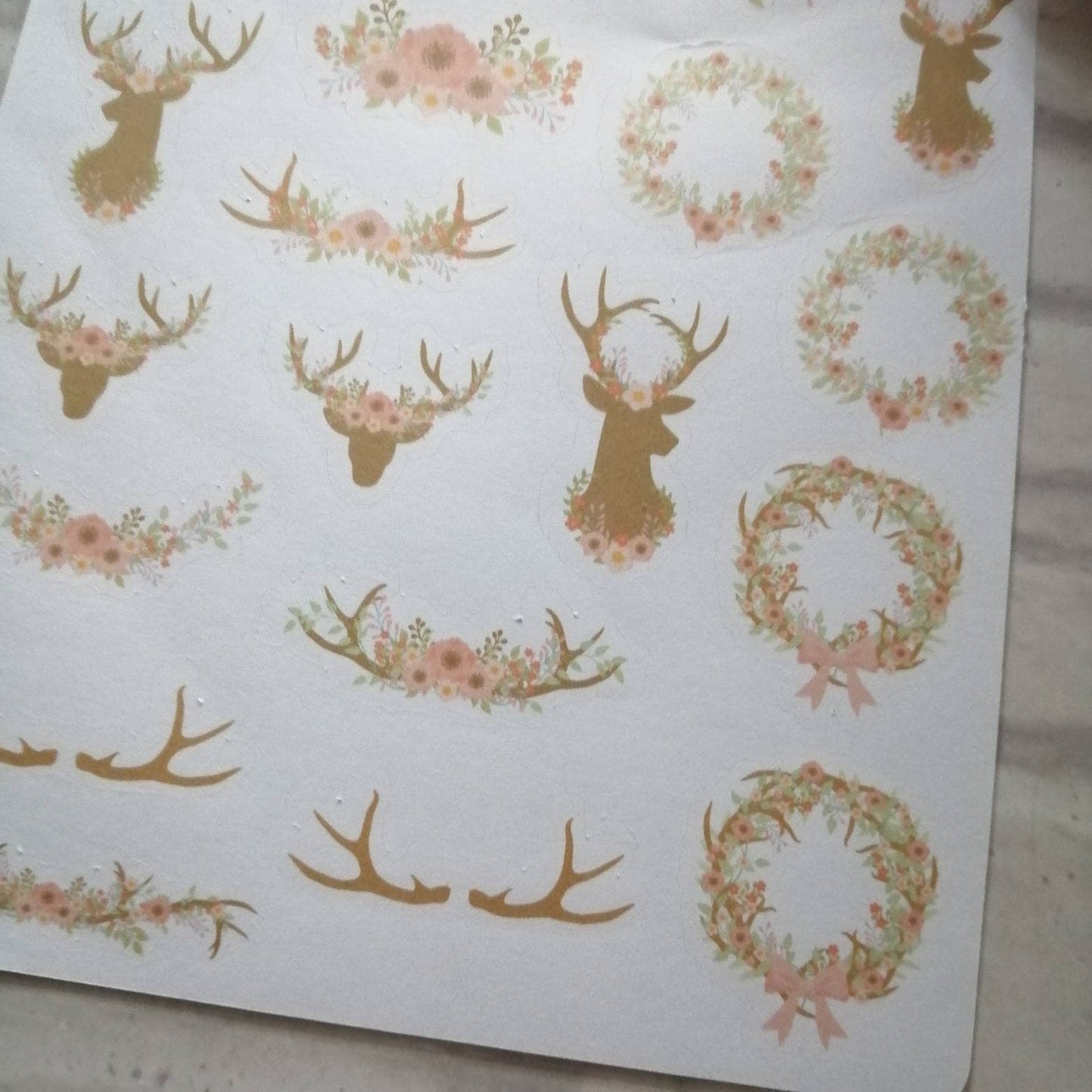 Summer deer floral planning sticker diary daily planner set