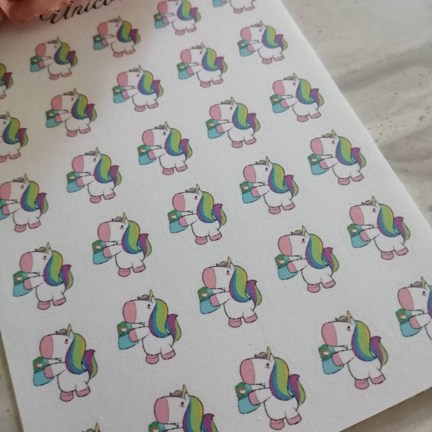 Unicorn bill money planning sticker diary daily planner set