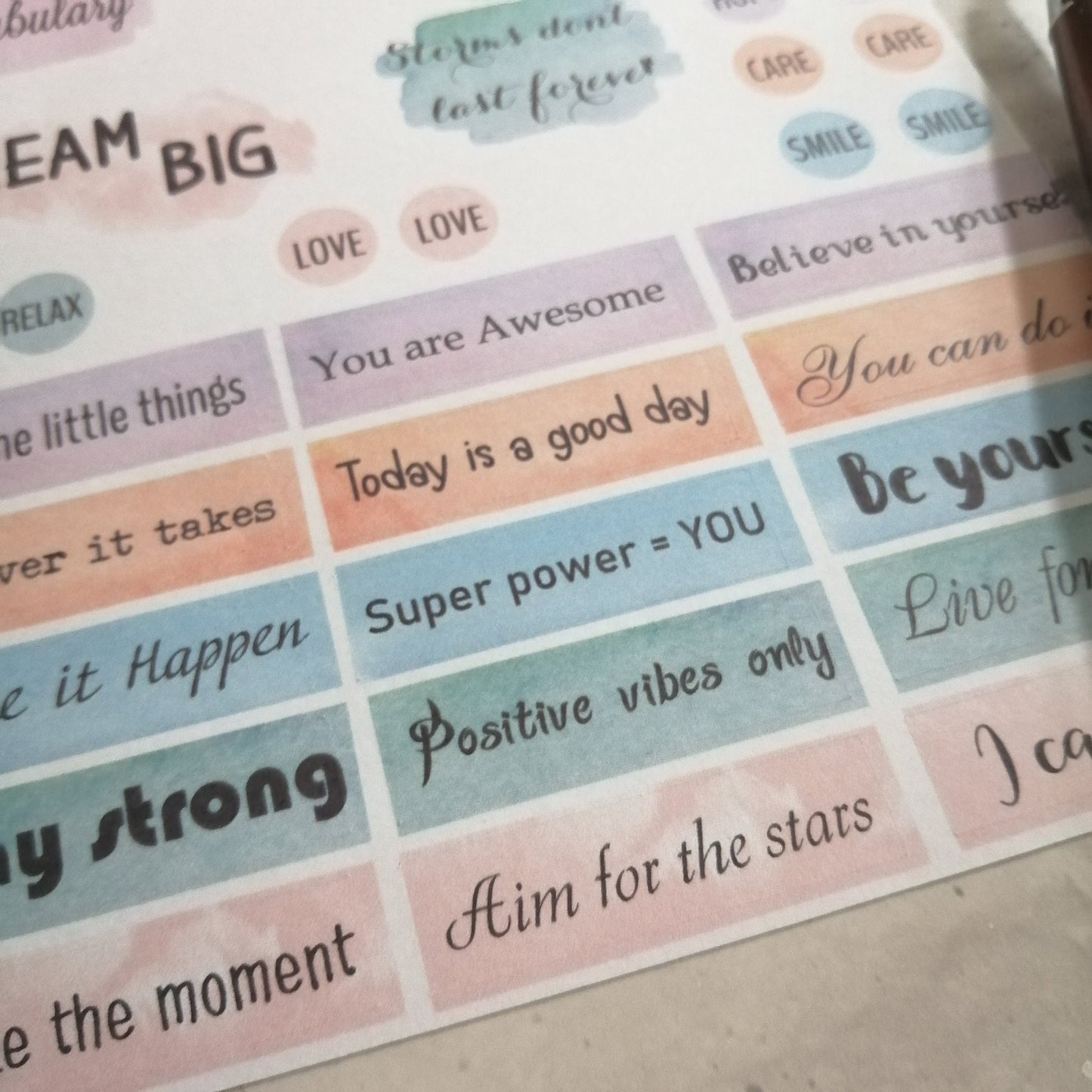 Quote Stickers | Wellbeing Awareness Diary Planning | Inspirational Positive Attitudes | mental health