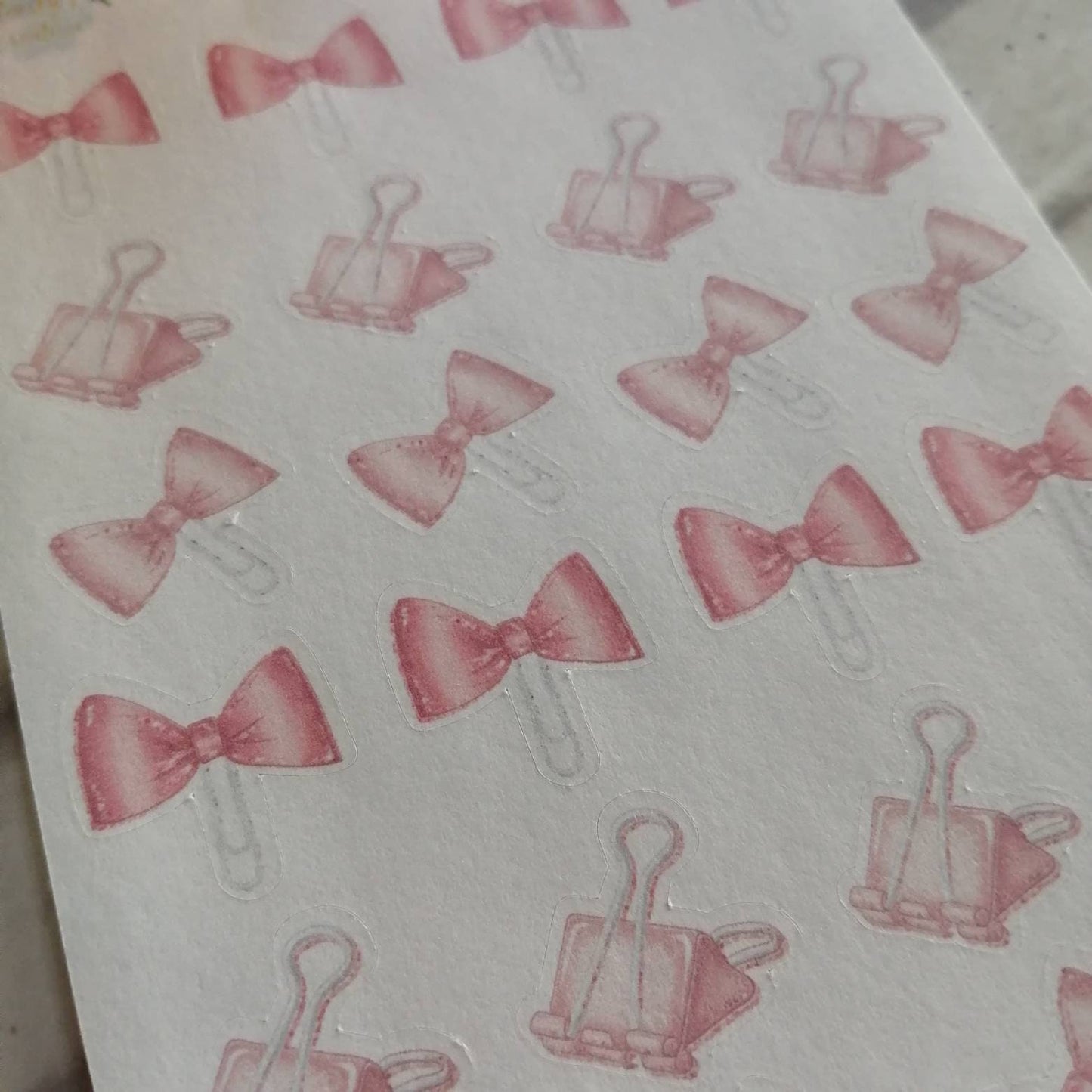Pink Paper clip functional planning sticker diary daily planner set