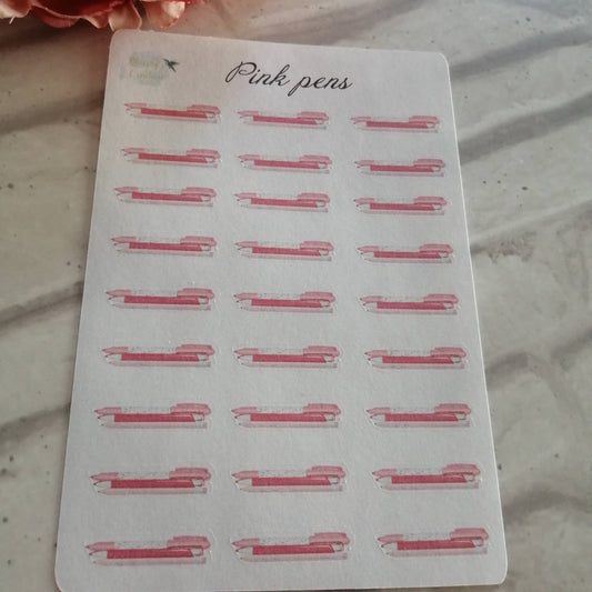 Pink Pen Icons stickers | Functional Planning Daily Diary Set