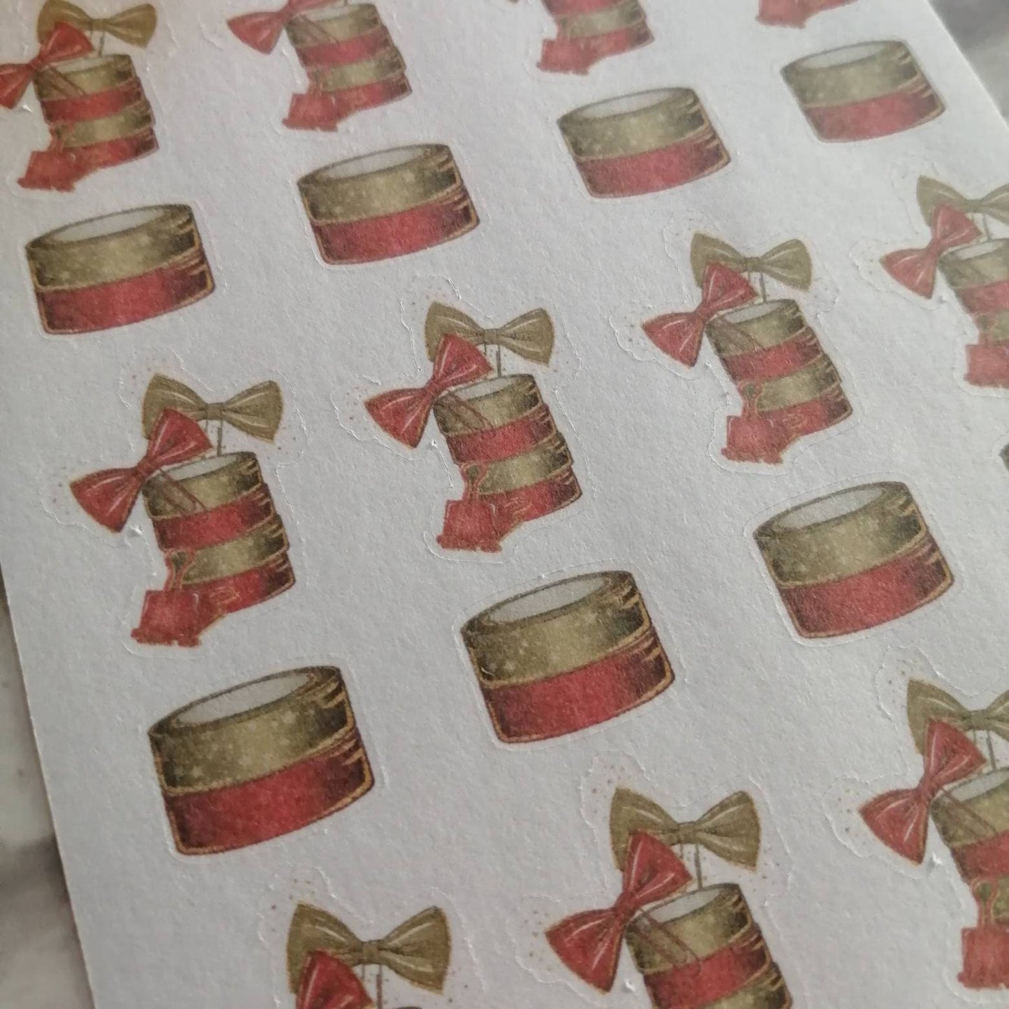 Red & gold Washi tape | Functional Christmas Planning Stickers | Daily Diary Set