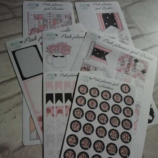 PinkPplanner Girls Kit | Functional Weekly Planning Sticker | Daily Diary Set