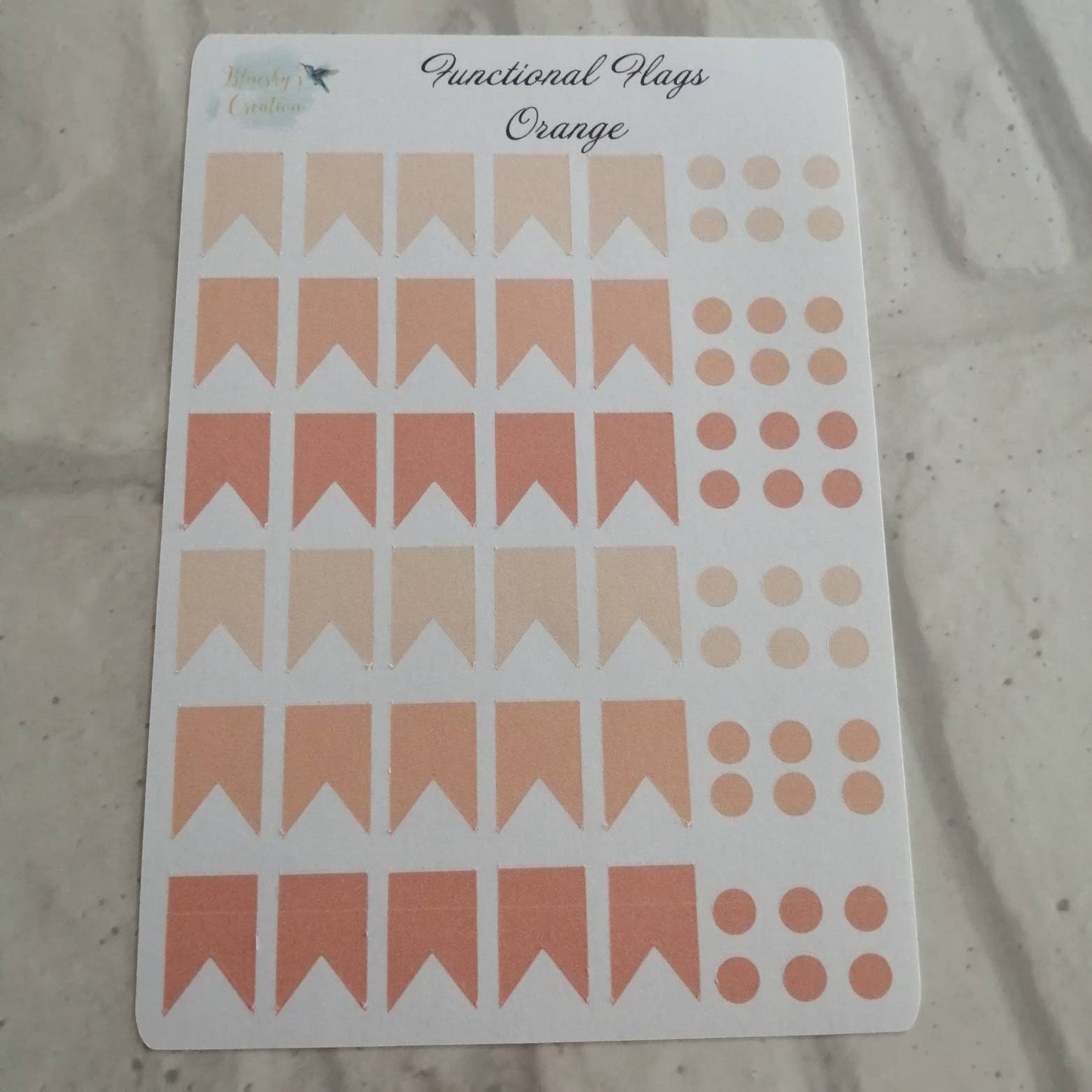 Neutral functional flag and dot happy planner planning sticker diary daily planner set
