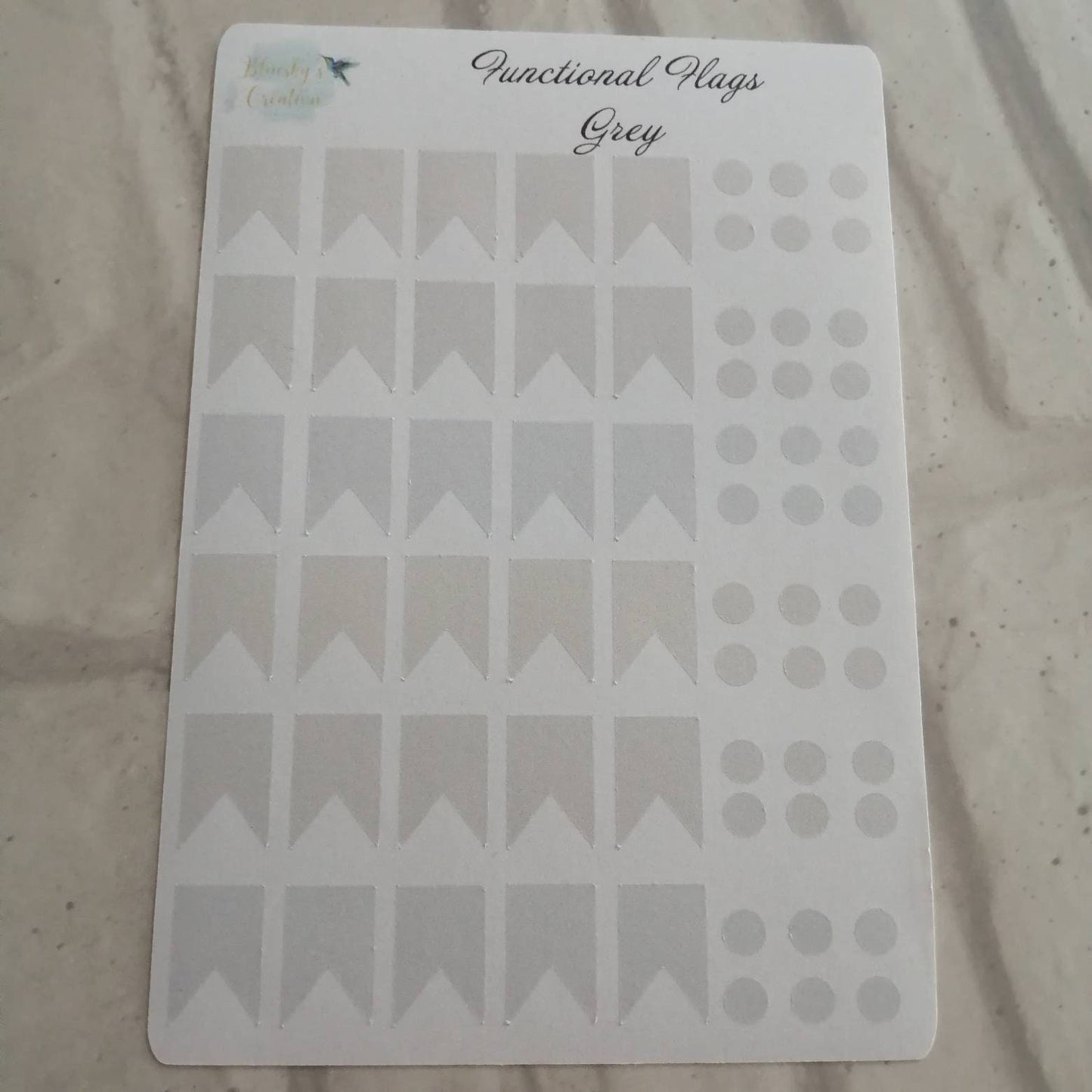 Neutral functional flag and dot happy planner planning sticker diary daily planner set