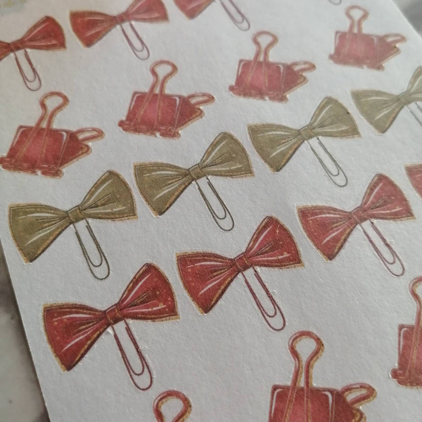 Christmas Red Gold Icons | Paper Clip Functional Planning Stickers | Daily Diary Planner Stationery