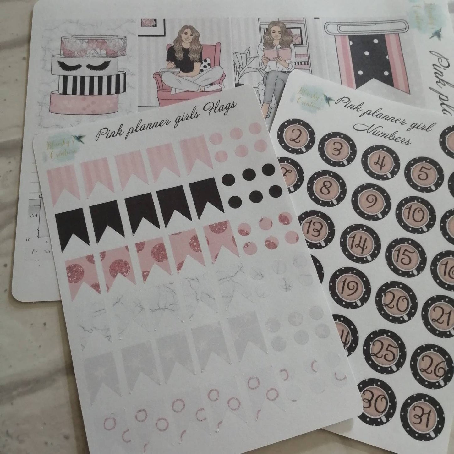 PinkPplanner Girls Kit | Functional Weekly Planning Sticker | Daily Diary Set