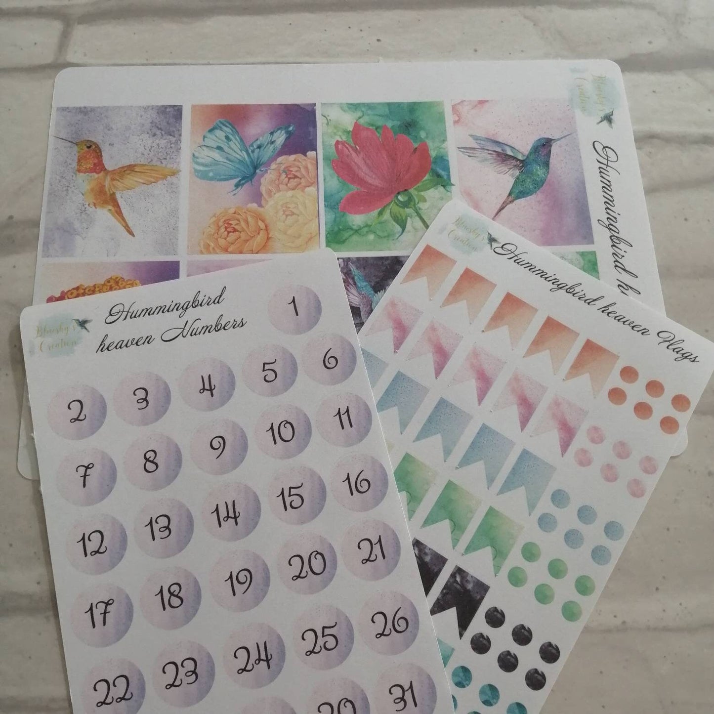 Humming Bird Planner Kit | Summer Spring Week Layout | Daily Diary Planning Stickers