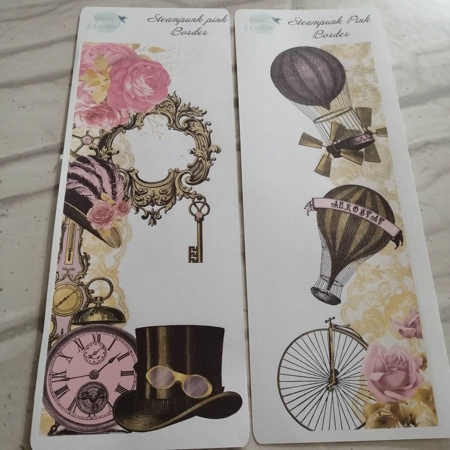 Gothic Planner Kit | Steampunk Daily Diary | Pink Vintage Weekly Stickers