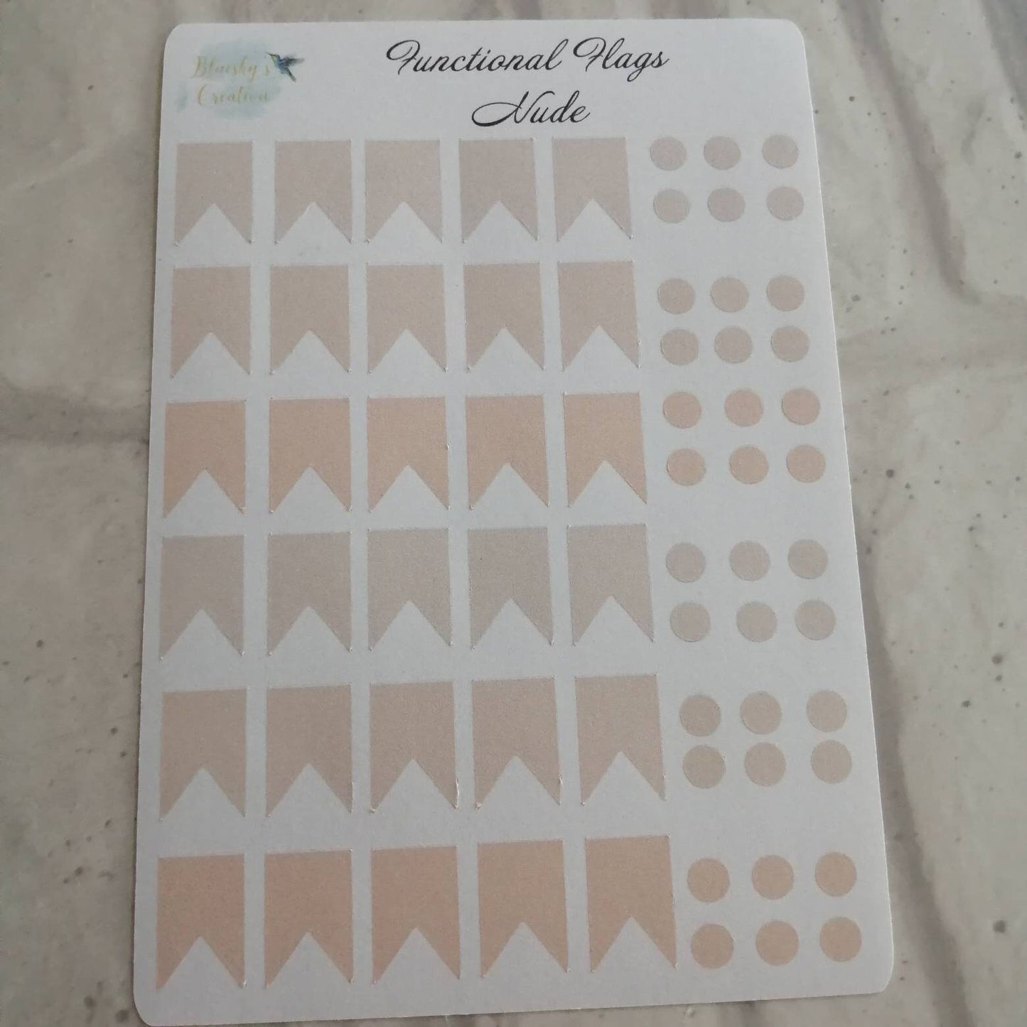 Neutral functional flag and dot happy planner planning sticker diary daily planner set