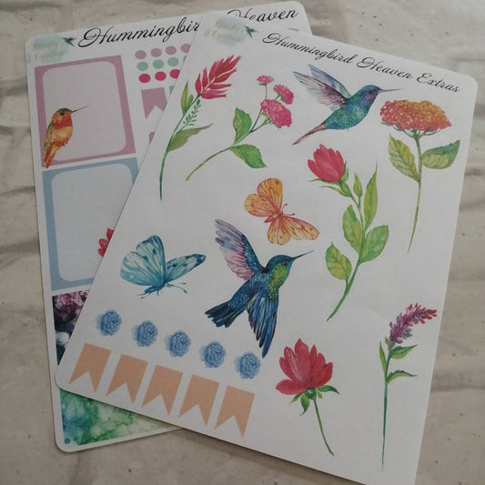 Humming Bird Planner Kit | Summer Spring Week Layout | Daily Diary Planning Stickers