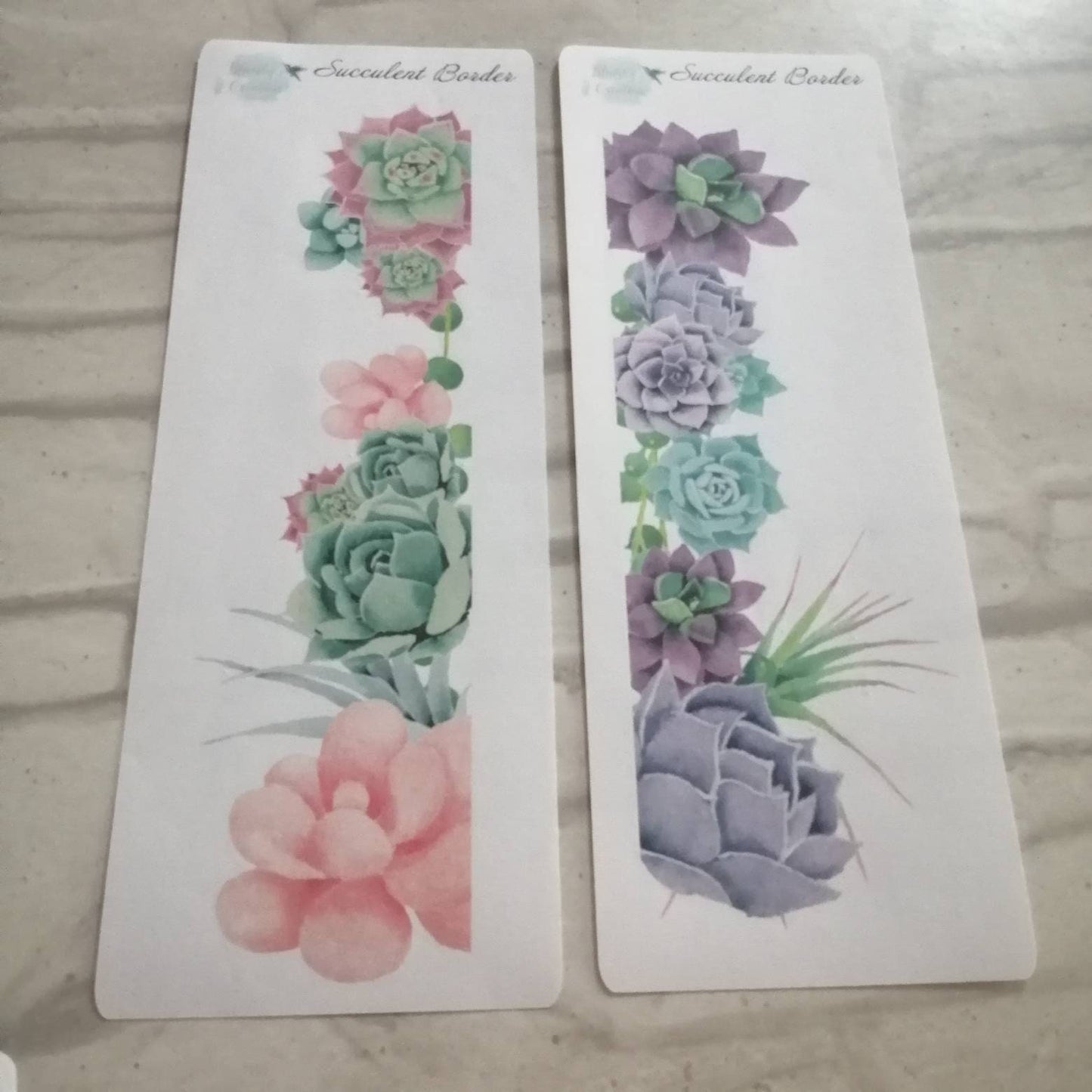 Succulent Plant Planner Kit | Green Purple & Pink Weekly | Daily Diary