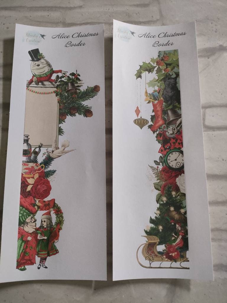 Alice in wonderland red and green christmas weekly planning sticker diary daily planner set
