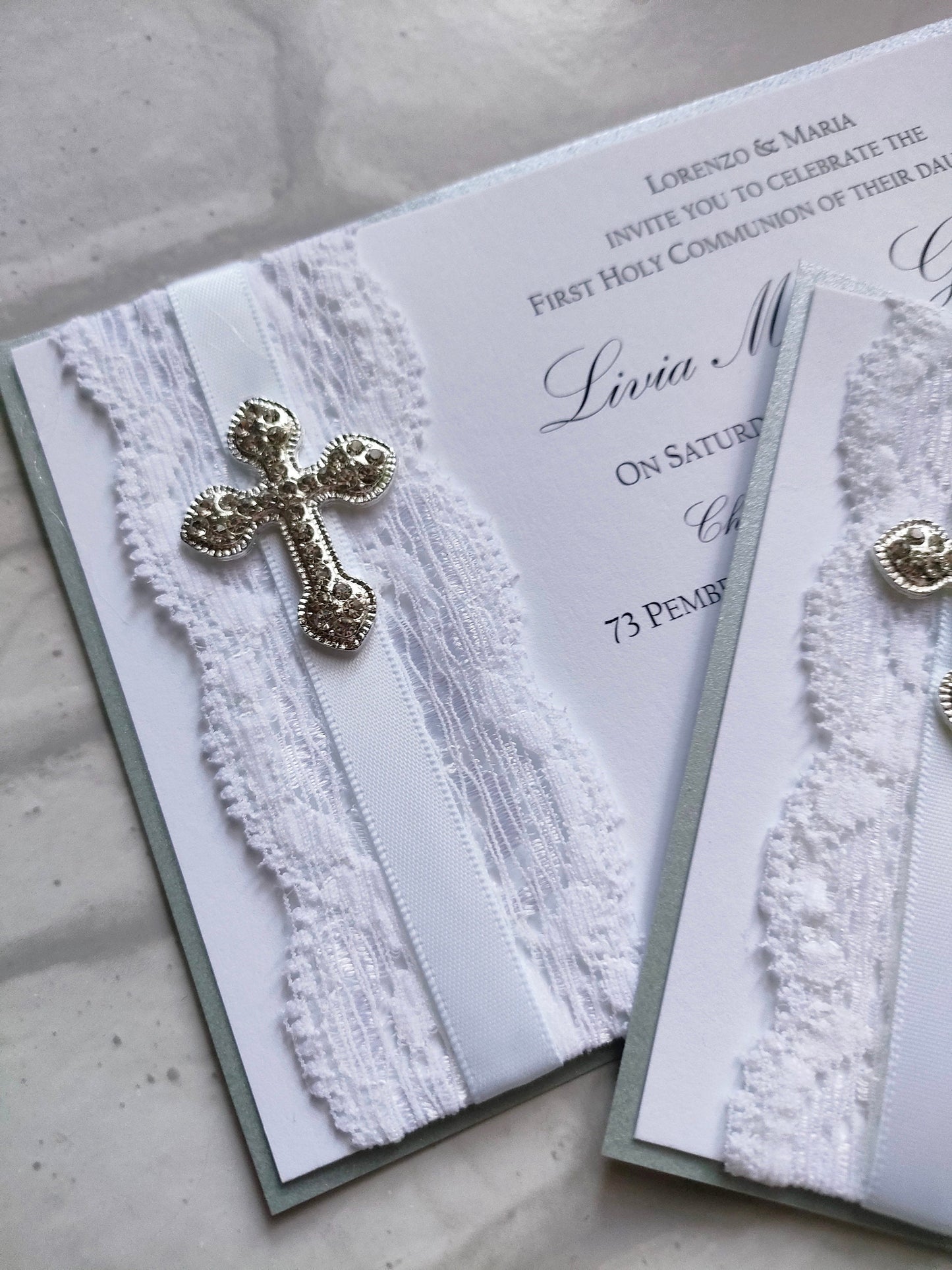 First Holy Communion Lace Invitation