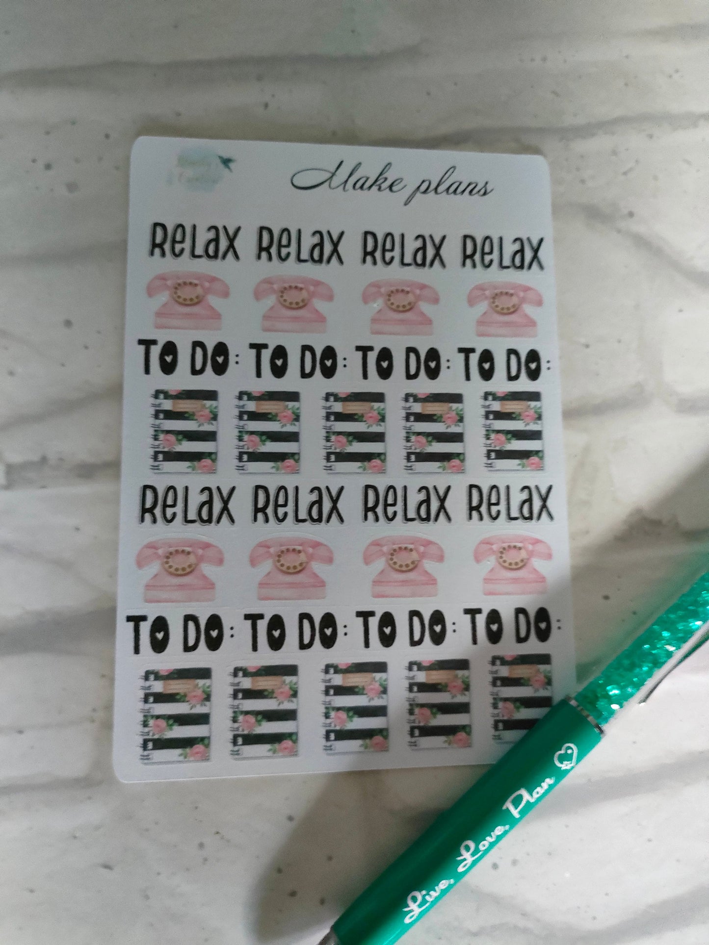 Make plans Icons | To do Planning Stickers | Daily Diary Planner Set