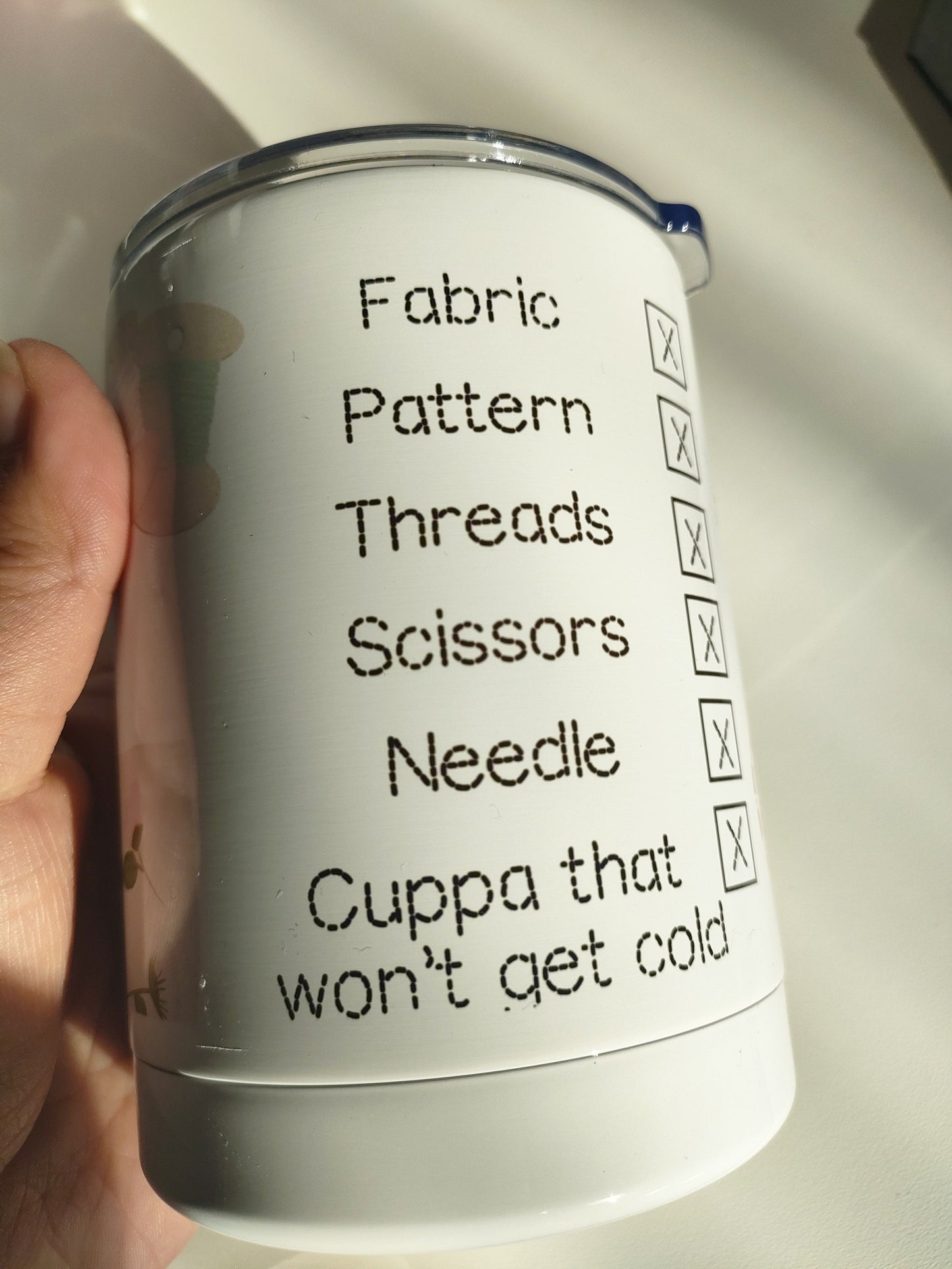 Cross stitch Mug | embroidery cup  | 300ml Soup Heat proof Xmas Gift Mug | Stitchers hot cup