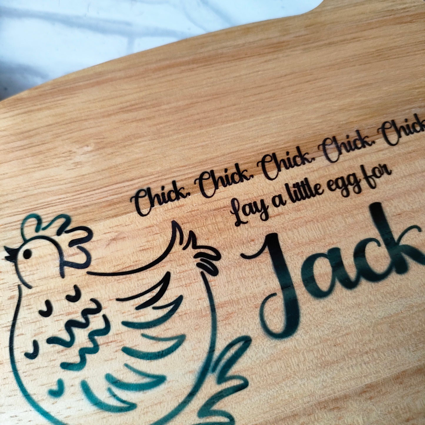 Wooden Chicken Dippy Egg Board - Bluesky's creation