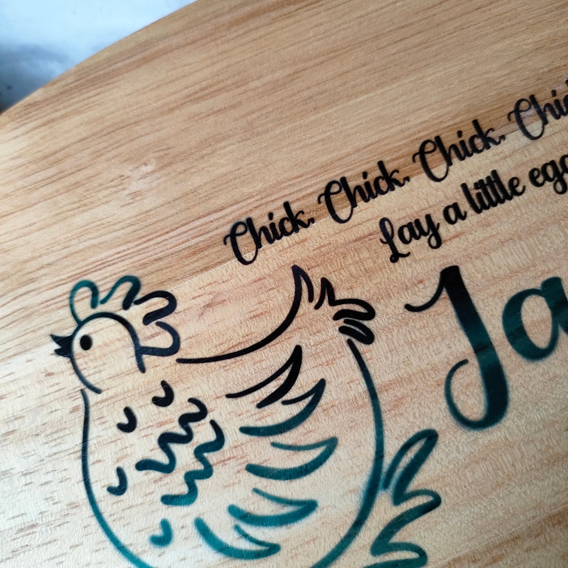 Wooden Chicken Dippy Egg Board - Bluesky's creation
