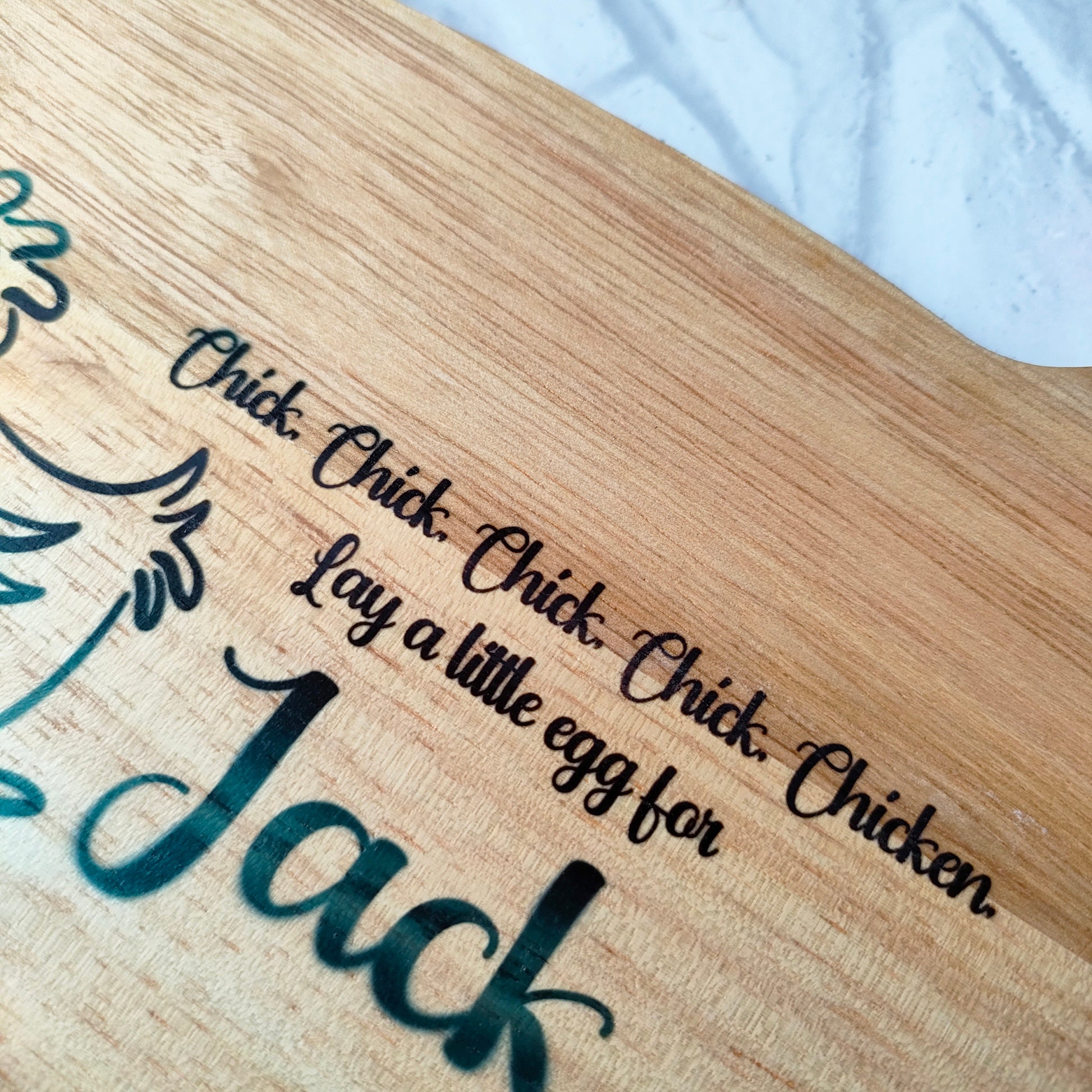 Wooden Chicken Dippy Egg Board - Bluesky's creation