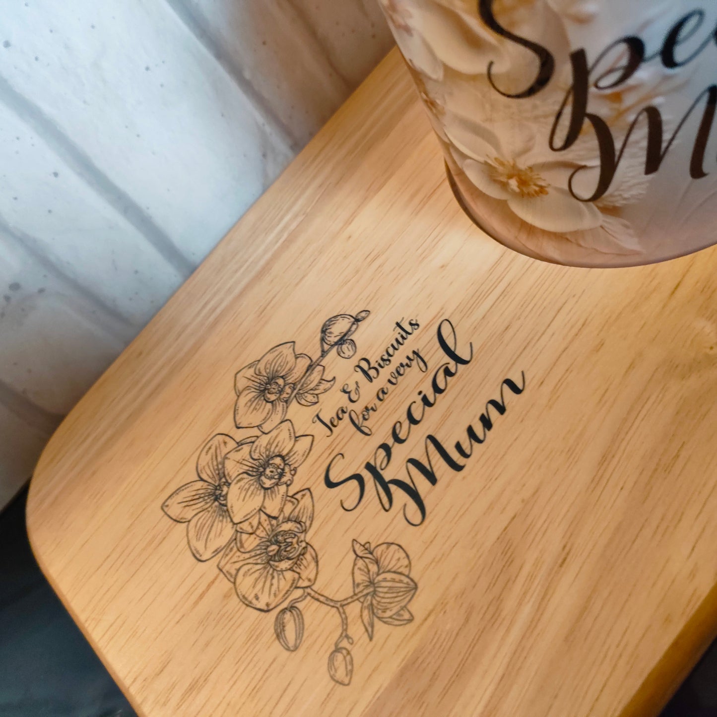 Floral Biscuit Board & Mug Set - Bluesky's creation