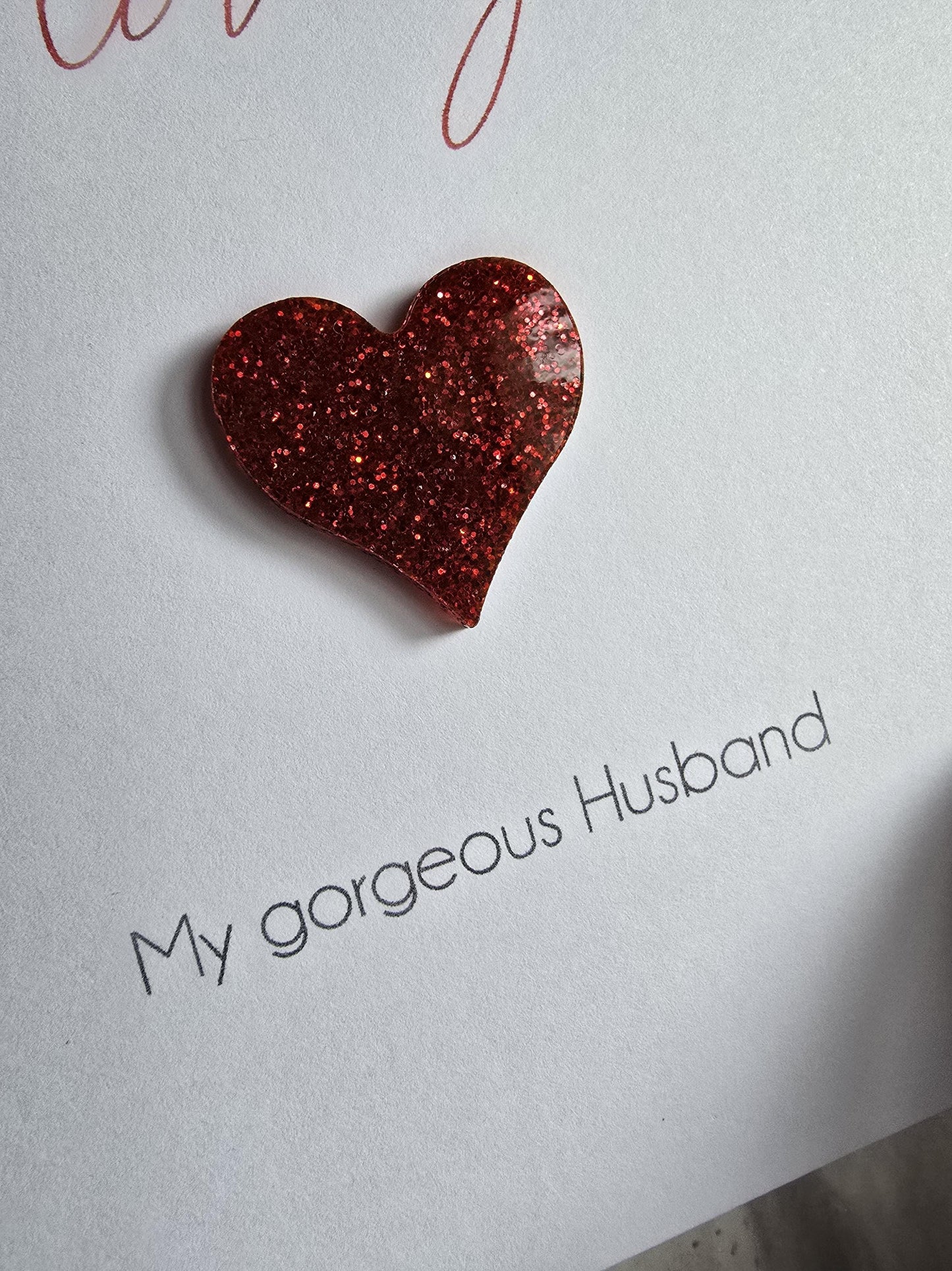 Husband Valentines Card | Girlfriend Card | I love you | Glitter Boyfriend Card | Wife Card