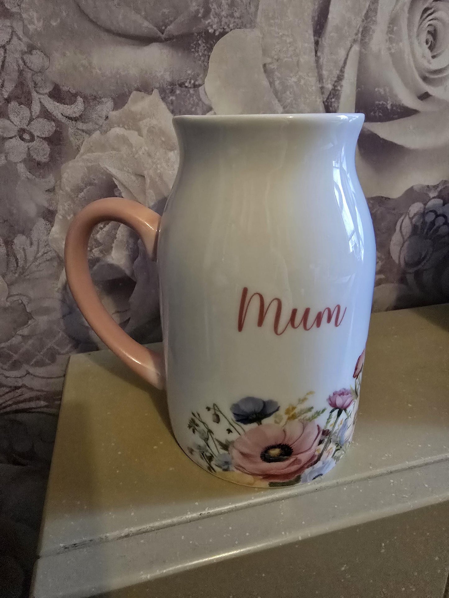 Mothers Day Milk Jug | Mum Floral Vase | Gift for her | Grandma Birthday Present