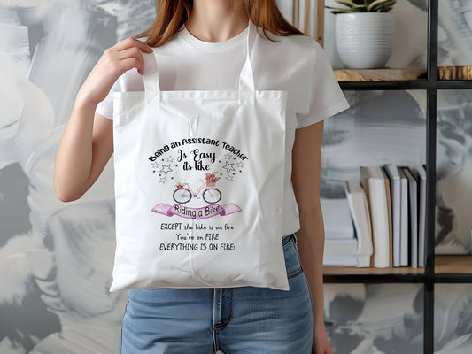 Nursery teacher Funny Bag | Summer Bag | Nursery Nurse Shopping Bag | Holiday Bag | Gift for Her | 10 and Under