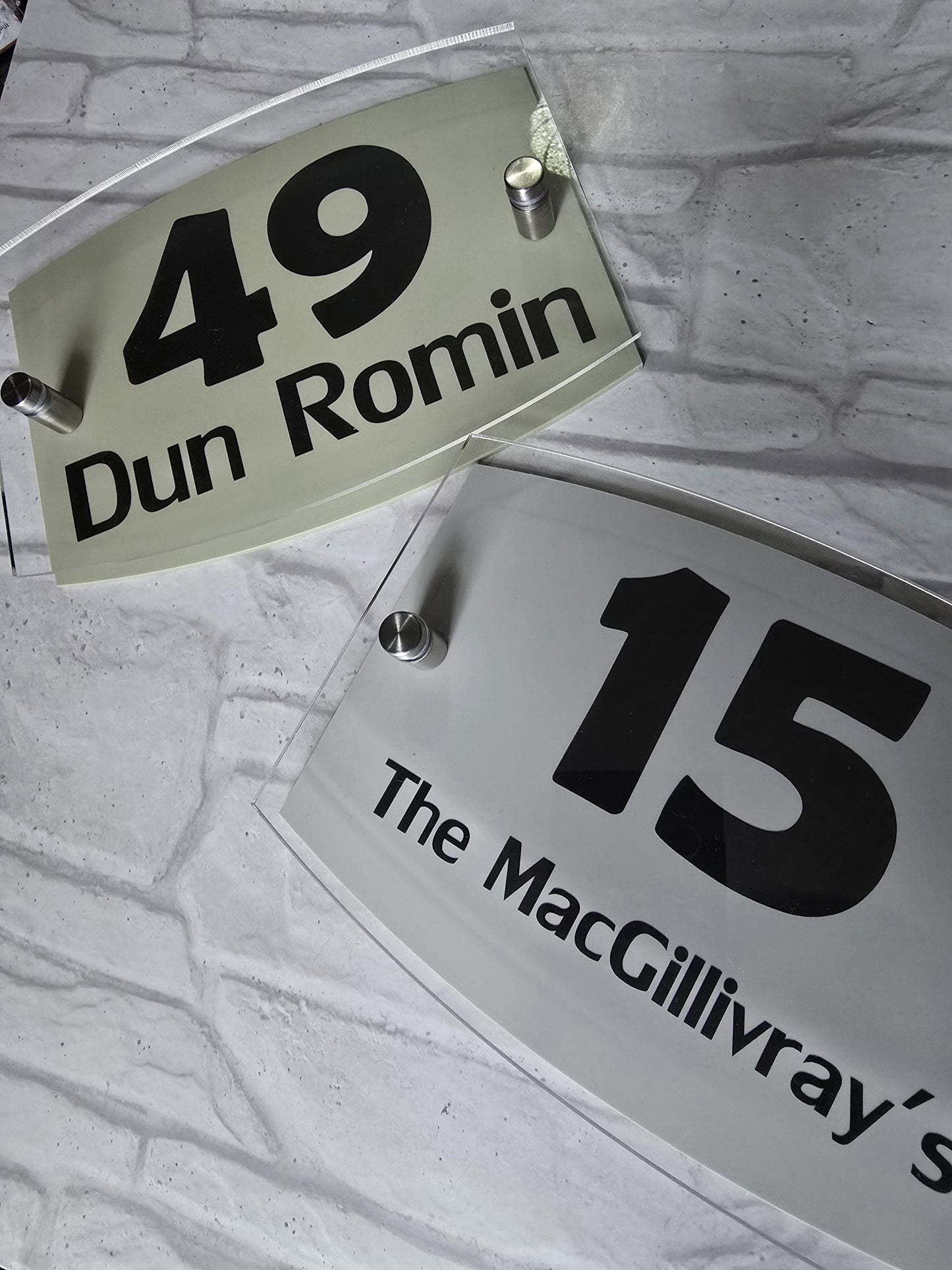 House Number Sign | Acrylic House Name Board | Personalised Wall Plaque | Colourful Hose Decor