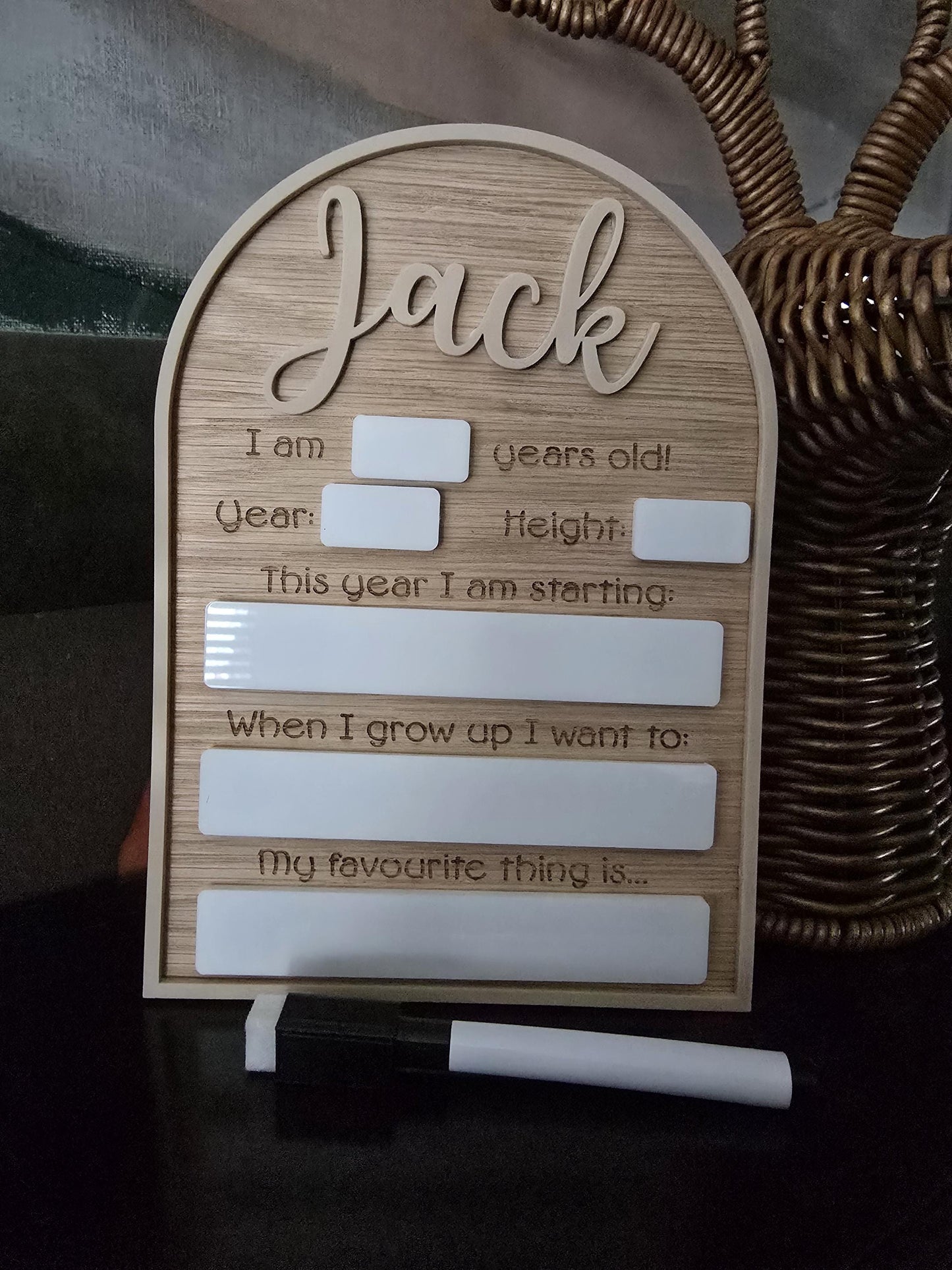 First Day At School Reusable Plaque | Back to School Board | Milestone Board | Nursery Starter Gift | Personalised Child Gift |