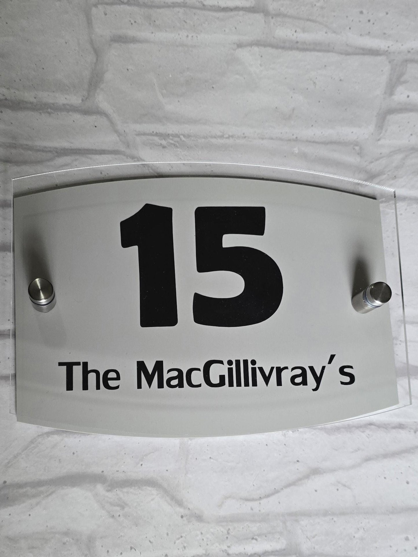 House Number Sign | Acrylic House Name Board | Personalised Wall Plaque | Colourful Hose Decor