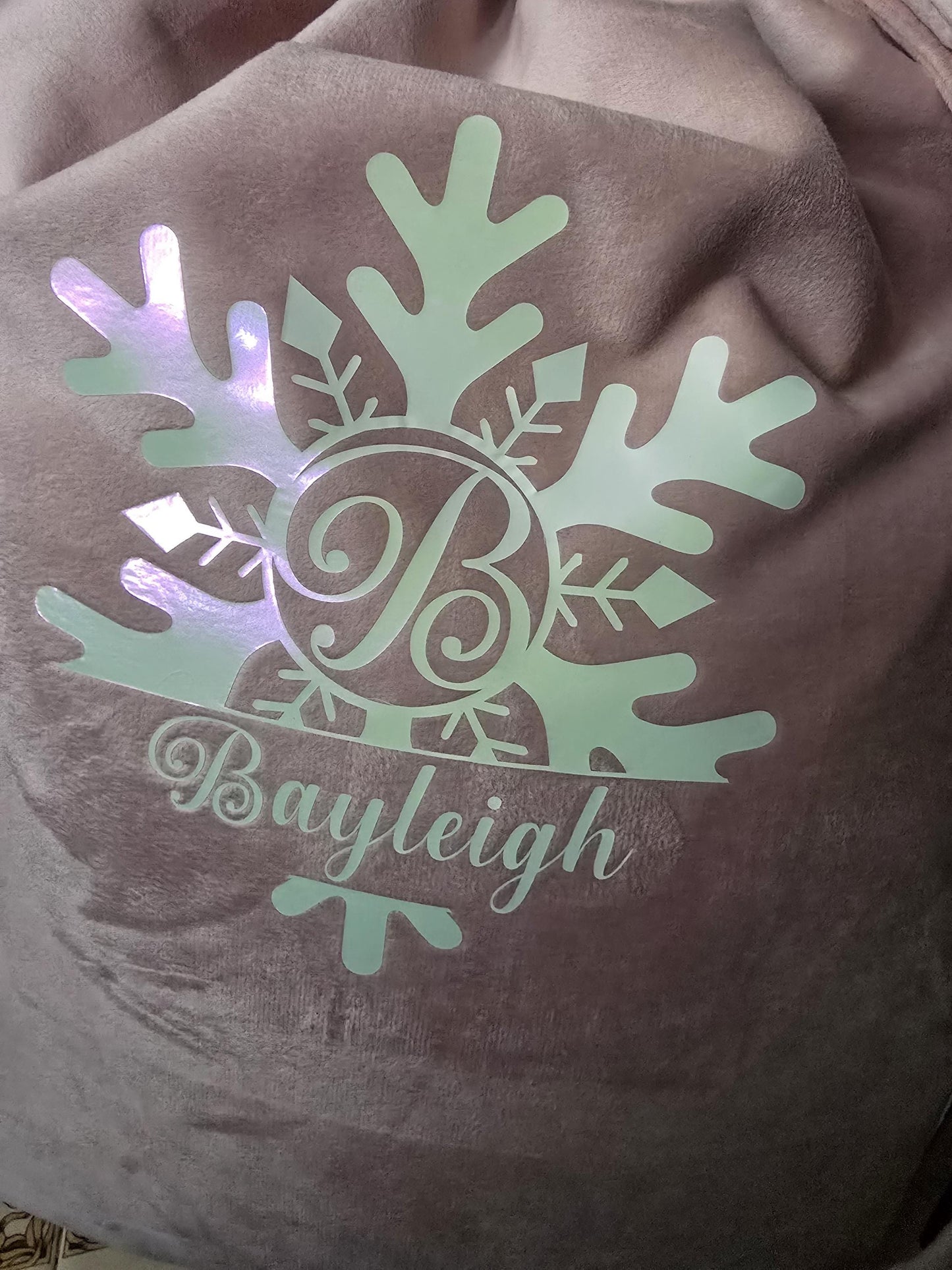 Personalised Christmas Gift Sacks | Christmas  Advent Sacks | Childrens Stockings | Velvet Plush Snowflake Bags