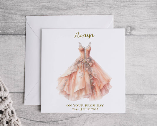 Prom Dress Card | On your prom day | School Leaver | GCSE Exams | Year 11 | Secondary School