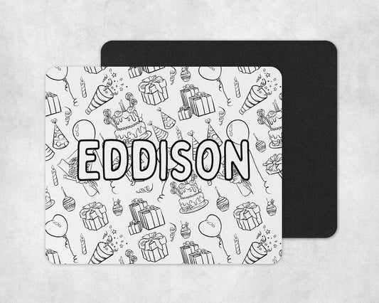 Color-In Birthday Party Placemat & Coaster Personalised for Kids | DIY Table Set | Creative Activity Gift Idea | Party Favour