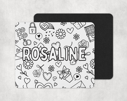 Color-In Wedding Love Placemat & Coaster Personalised for Kids | DIY Table Set | Creative Activity Gift Idea | Party Favour