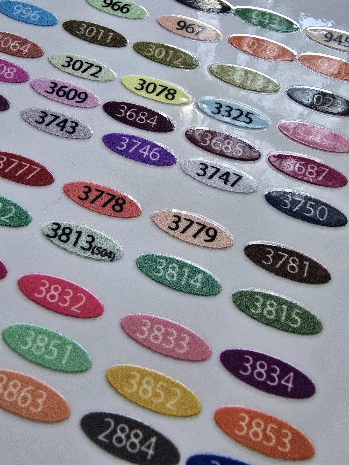 Personalised packs of DMC Thread Number and Icon Stickers
