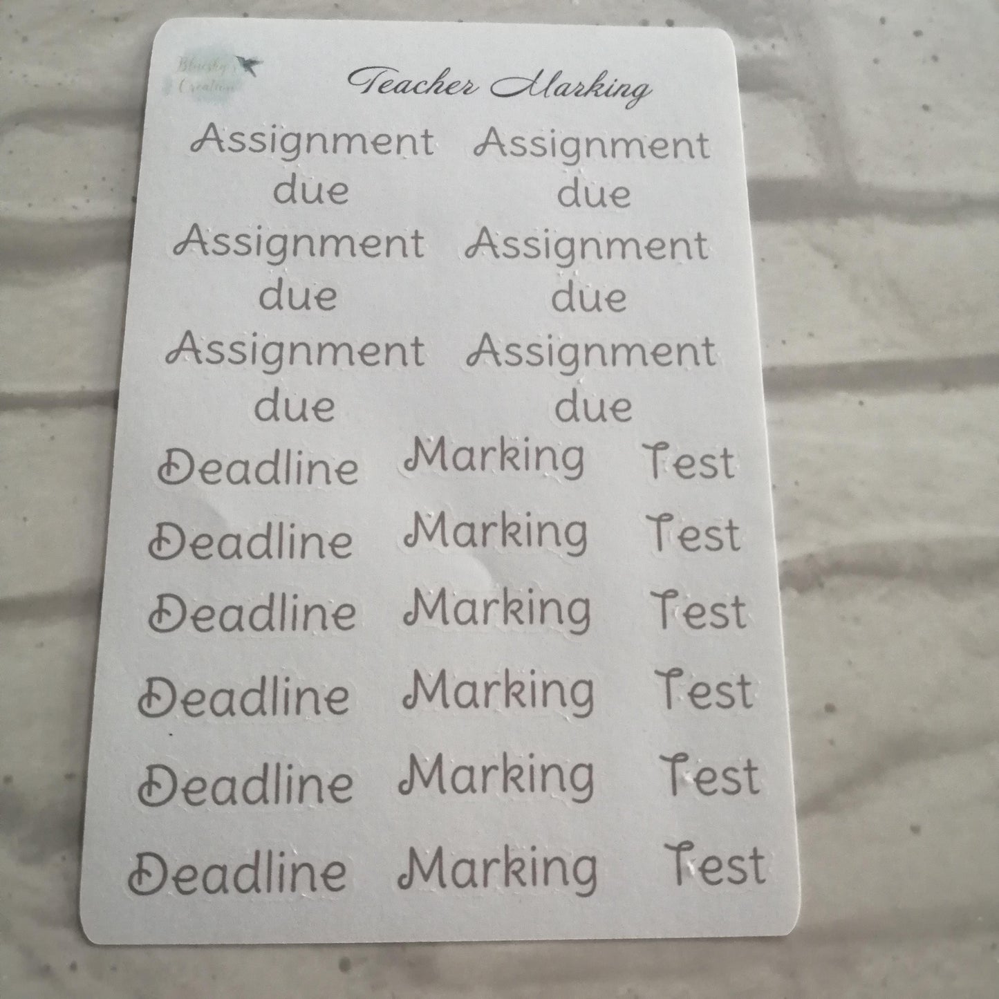 Teacher planning sticker | Diary daily | bullet planner wording set