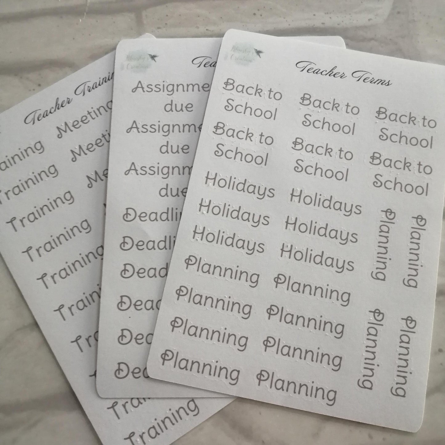 Teacher planning sticker | Diary daily | bullet planner wording set