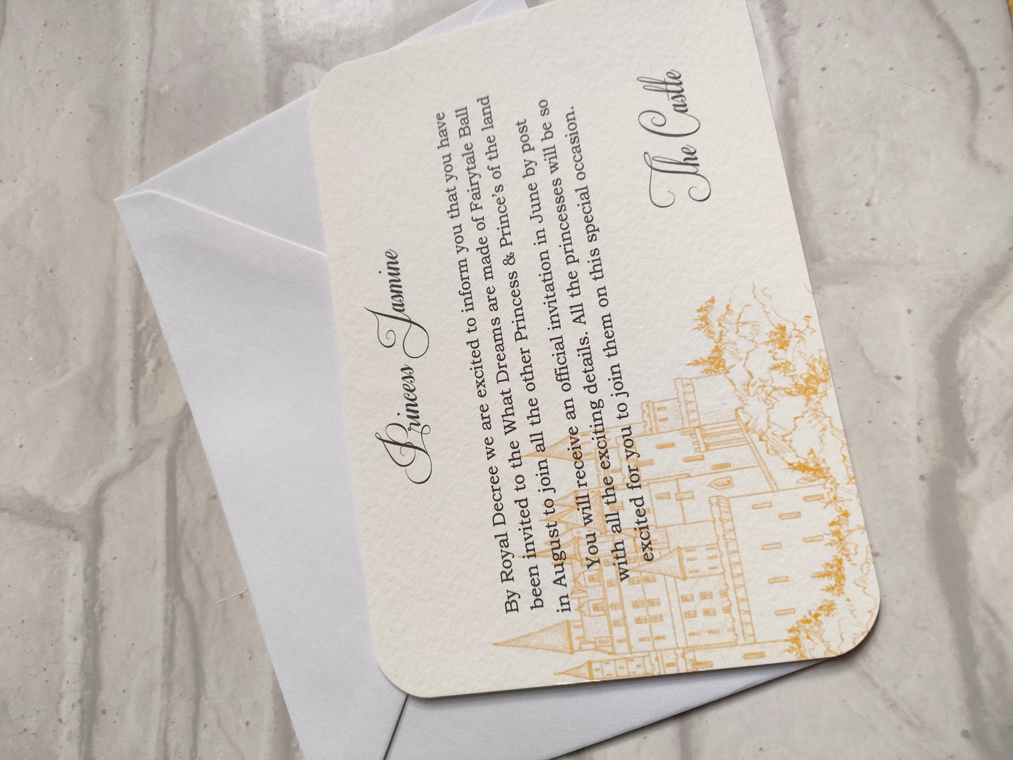 Princess Party Christmas Save the Date - Bluesky's creation