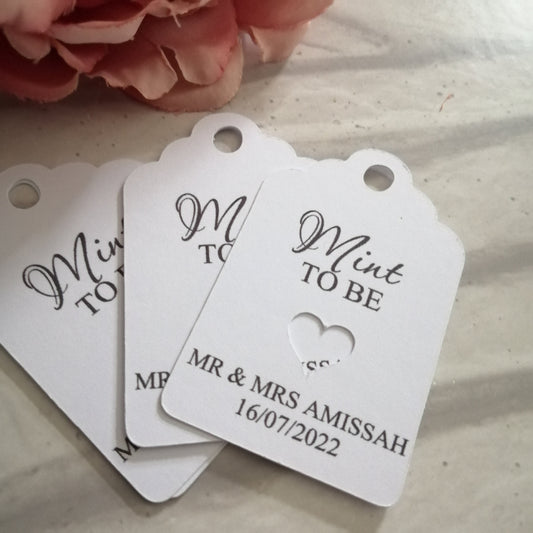 Mint to be wedding favour tags - blueskys creation