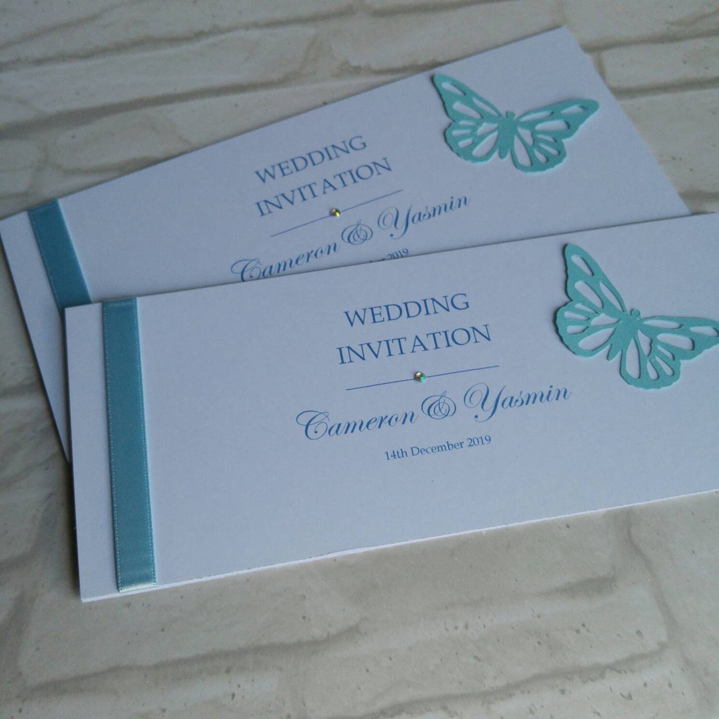 Butterfly wedding invitation - Bluesky's creation